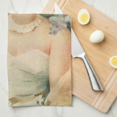 ヴィンテージウェディングポートレート、レトロ新郎新婦 キッチンタオル (四つ折り)