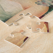 ヴィンテージウェディングポートレート、レトロ新郎新婦 ジグソーパズル (側面)