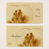 ヴィンテージウェディングメッセージカード (正面&裏面)