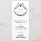 ヴィンテージウェディングメニュー。メニュー メニュー (裏面)