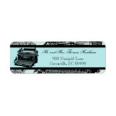 ヴィンテージウェディングラブレターカスタム住所 シール (正面)