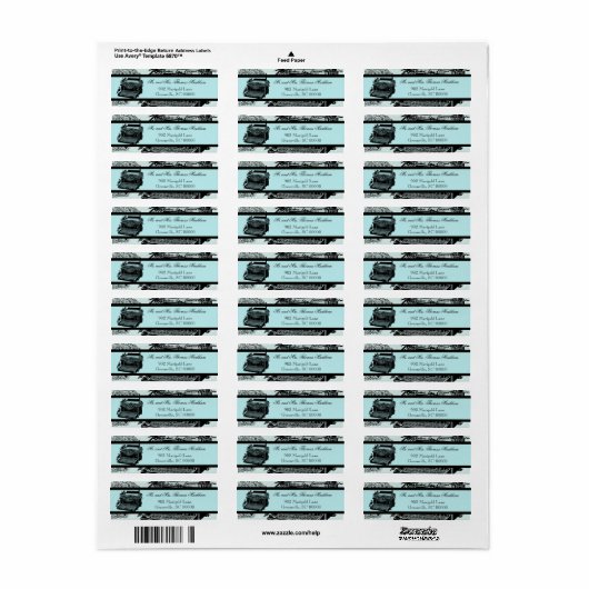 ヴィンテージウェディングラブレターカスタム住所 シール (フルシート)