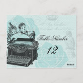 ヴィンテージウェディングラブレターテーブル番号葉書 ポストカード (裏面)