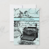 ヴィンテージウェディングラブレターRSVPカード 出欠カード (正面)