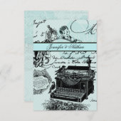 ヴィンテージウェディングラブレターRSVPカード 出欠カード (正面/裏面)