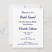 ヴィンテージウェディングレトロアールデコブライダルシャワーパーティー 招待状 (裏面)