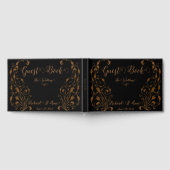 ヴィンテージウェディングロマンチックなスチームパンクフェアヤテール ゲストブック (全面)