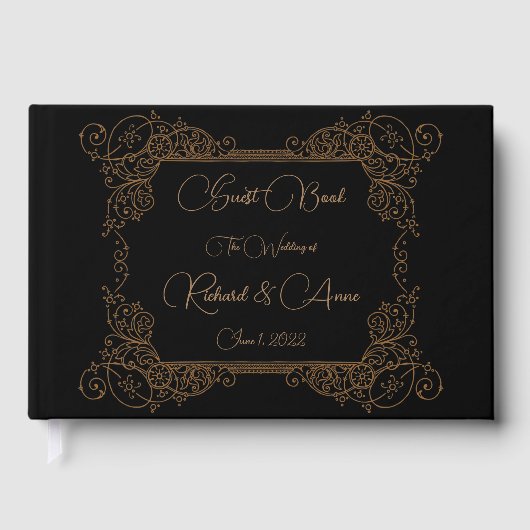 ヴィンテージウェディングロマンチックなスチームパンクフェアヤテール ゲストブック (正面)