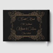 ヴィンテージウェディングロマンチックなスチームパンクフェアヤテール ゲストブック (裏面)