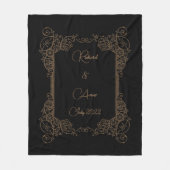 ヴィンテージウェディングロマンチックなスチームパンクフェアヤテール フリースブランケット (正面)