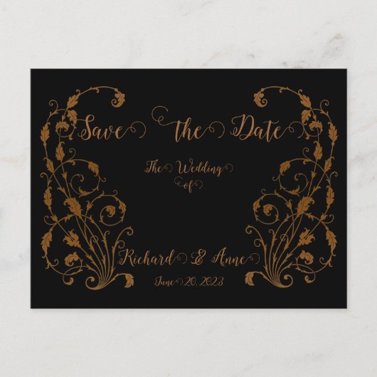 ヴィンテージウェディングロマンチックなスチームパンクフェアヤテール ポストカード (正面)