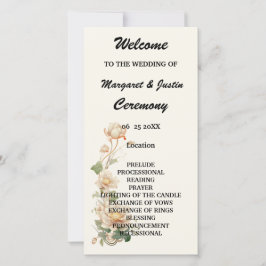 ヴィンテージウェディングロータスフラワー結婚式 プログラム