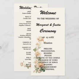 ヴィンテージウェディングロータスフラワー結婚式 プログラム