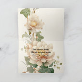 ヴィンテージウェディングロータス花 サンキューカード (内部)