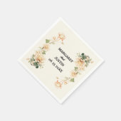 ヴィンテージウェディングロータス花 スタンダードカクテルナプキン (角)