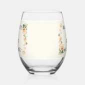 ヴィンテージウェディングロータス花 ステムなしワイングラス (左)