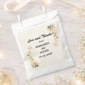 ヴィンテージウェディングロータス花 フェイバーバッグ (クリップ留めされた状態)