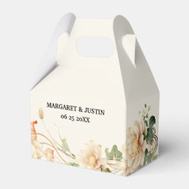 ヴィンテージウェディングロータス花 フェイバーボックス