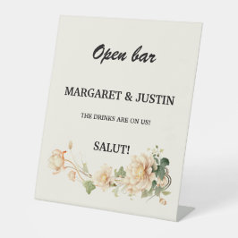 ヴィンテージウェディングロータス花 台座サイン