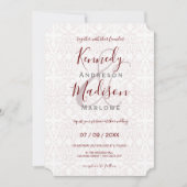 ヴィンテージウェディング伝統的フローラ予算 招待状 (正面)