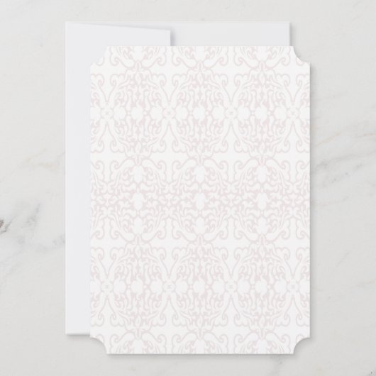 ヴィンテージウェディング伝統的フローラ予算 招待状 (裏面)