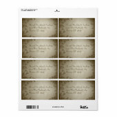 ヴィンテージウェディング住所 シール (フルシート)