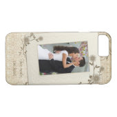 ヴィンテージウェディング写真テンプレート Case-Mate iPhoneケース (裏面(横))