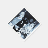 ヴィンテージウェディング写真ハッピーカップルおもしろいブライド スタンダードカクテルナプキン (角)