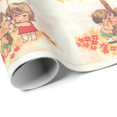 ヴィンテージウェディング婚約よくはしゃぐ記念日 ラッピングペーパー (ロールコーナー)