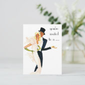 ヴィンテージウェディング婚約パーティ招待状 招待状 (スタンド正面)