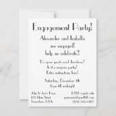 ヴィンテージウェディング婚約パーティ招待状 招待状 (裏面)