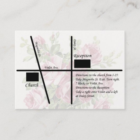 ヴィンテージウェディング披露宴マップカード エンクロージャーカード (正面)