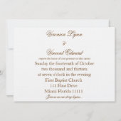 ヴィンテージウェディング招待状とラブ引用文 招待状 (裏面)