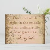 ヴィンテージウェディング招待状とラブ引用文 招待状 (スタンド正面)