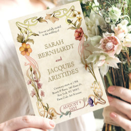 ヴィンテージウェディング招待状アールヌーボーデコ 招待状