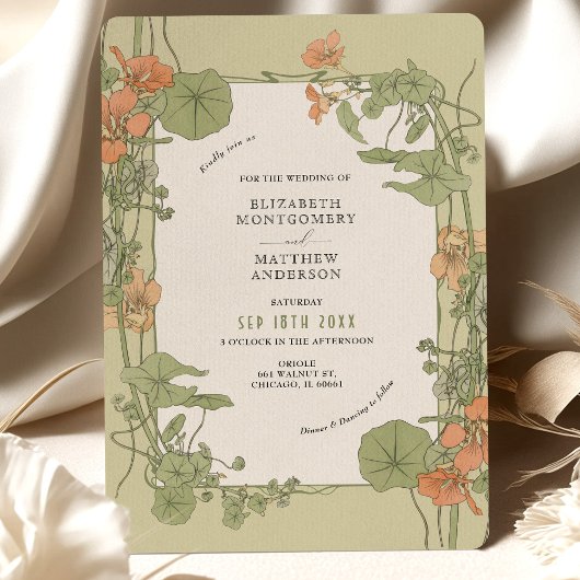 ヴィンテージウェディング招待状アールヌーボーバイフォード 招待状