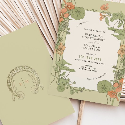 ヴィンテージウェディング招待状アールヌーボーバイフォード 招待状