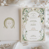 ヴィンテージウェディング招待状アールヌーボーバイミュシャ 招待状