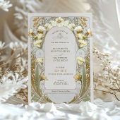 ヴィンテージウェディング招待状アールヌーボーバイミュシャ 招待状