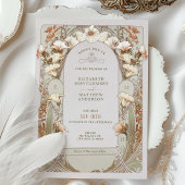 ヴィンテージウェディング招待状アールヌーボーバイミュシャ 招待状