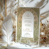 ヴィンテージウェディング招待状アールヌーボーバイミュシャ 招待状