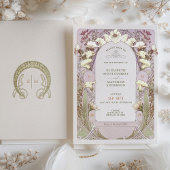 ヴィンテージウェディング招待状アールヌーボーバイミュシャ 招待状