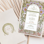 ヴィンテージウェディング招待状アールヌーボーバイミュシャ 招待状