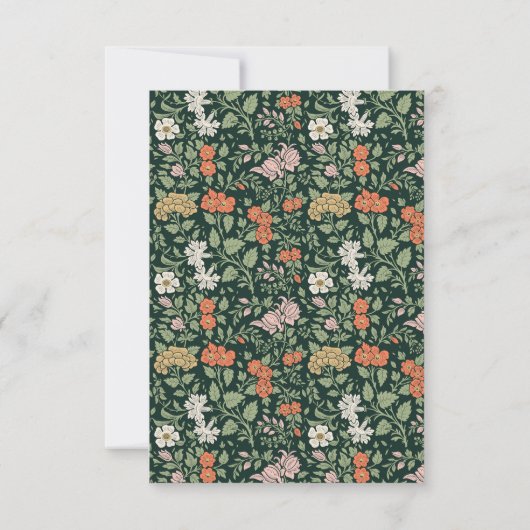 ヴィンテージウェディング招待状ウィリアムモリス 出欠カード (裏面)