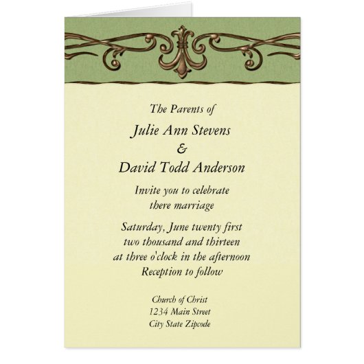 ヴィンテージウェディング招待状 (正面)