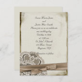 ヴィンテージウェディング招待状 インビテーションポストカード (正面/裏面)