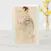 ヴィンテージウェディング招待状 カード (黄色い花)