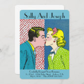 ヴィンテージウェディング招待状、レトロポップ・アートの、アート50's 招待状 (正面/裏面)