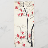 ヴィンテージウェディング日本のピンクマグノリアツリー メニュー (裏面)