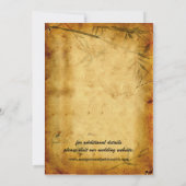 ヴィンテージウェディング日本の竹カリグラフィアート セーブザデート (裏面)